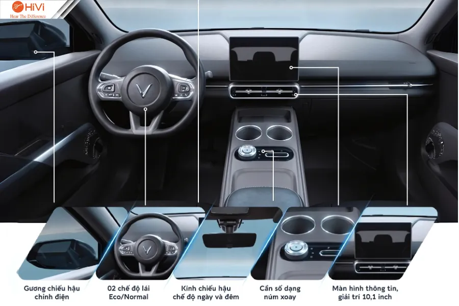 Khoang nội thất của VinFast Limo Green được thiết kế theo phong cách sang trọng