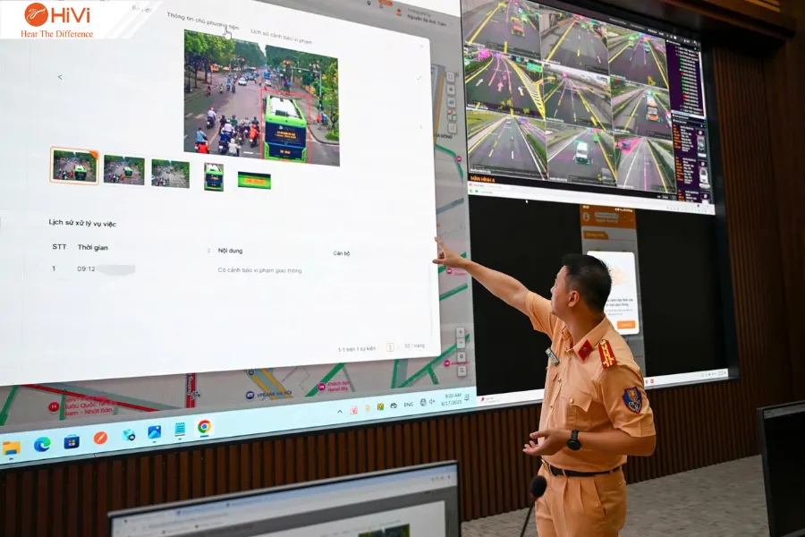Trung tâm Thông tin Chỉ huy Cục CSGT có nhiệm vụ thu thập và phân tích giữ liệu ghi được từ Camera giám sát