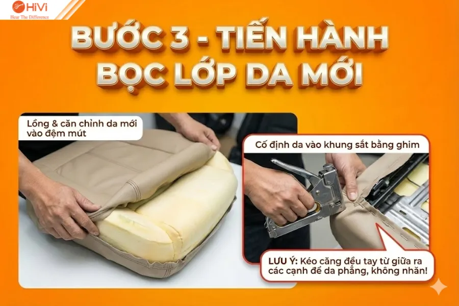 Bước 3 - Tiến hành bọc lớp da mới
