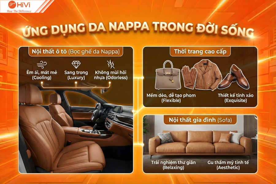 Ứng dụng của da Nappa trong đời sống