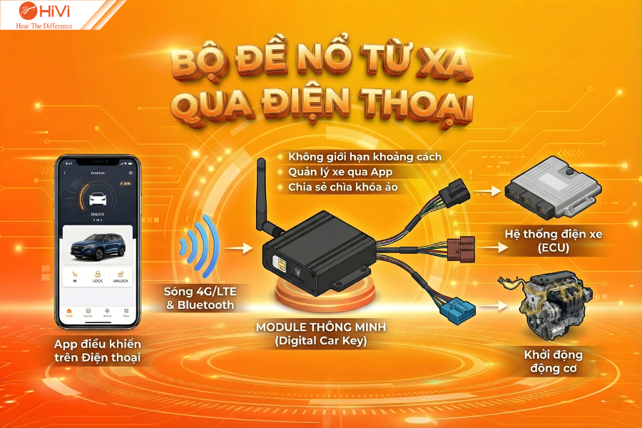 Bộ đề nổ từ xa qua điện thoại (Smartphone Control)