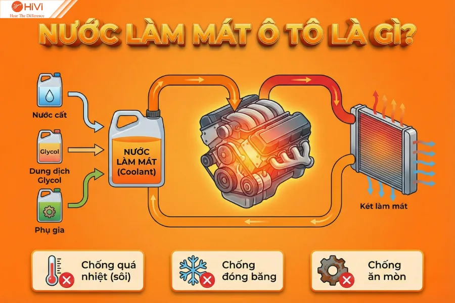 Định nghĩa nước làm mát ô tô là gì?